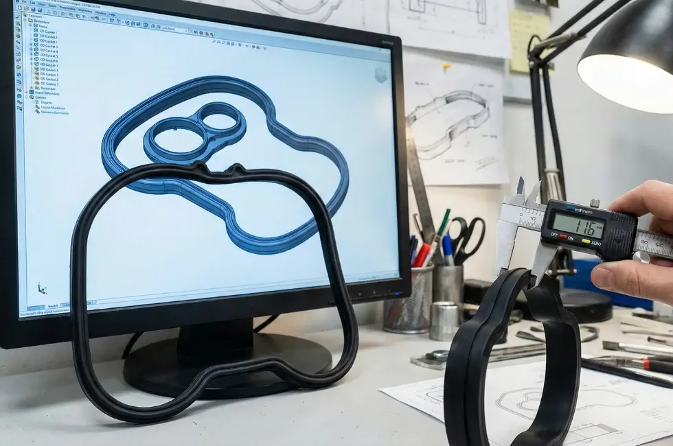 3D CAD model on a screen