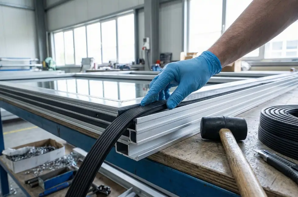 TPE seal strip installation scene
