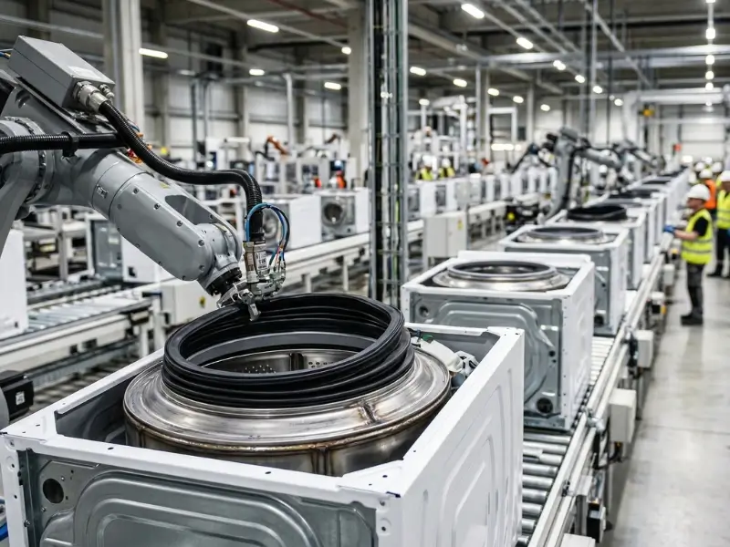 Home appliance rubber compounds — door gaskets, steam hoses, vibration dampers